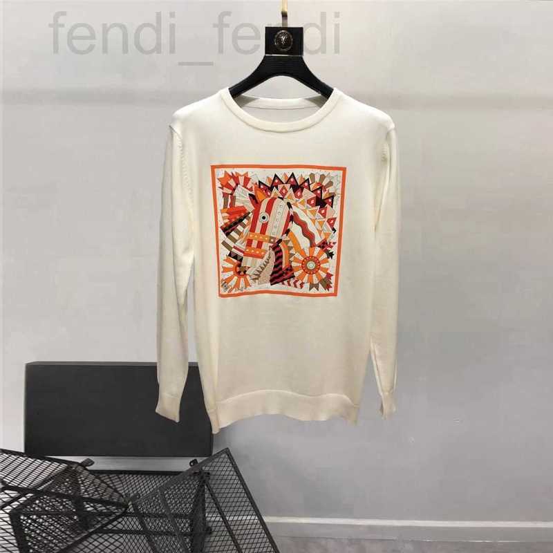 

Men's Sweaters luxuriousHms designer sweater mens knitwear H horse diamond embroidery pullover coat men sweateshirt women wool sweaters fashion casual hoodie RULJ, White3