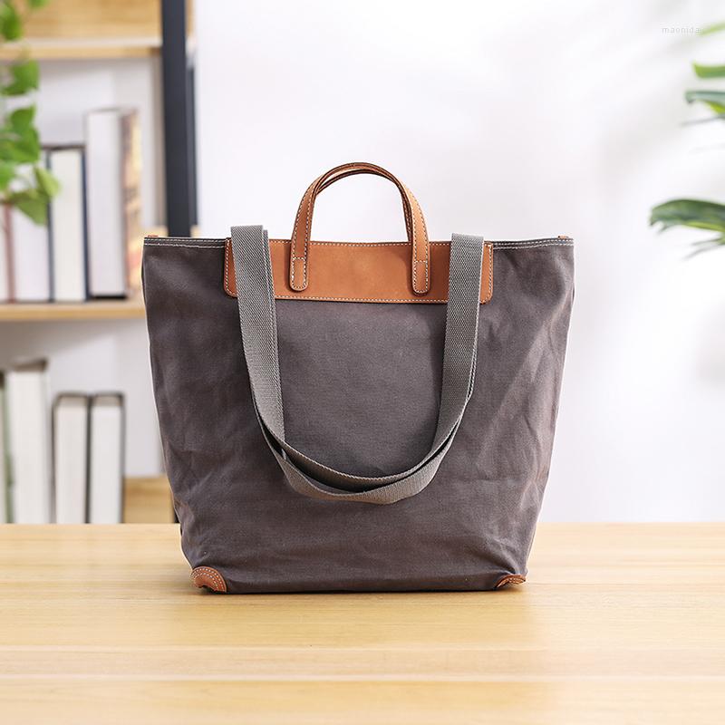 

Evening Bags Japanese Tote One-shoulder Messenger Bag Large-capacity Canvas Handbag All-match Fashion, Beige