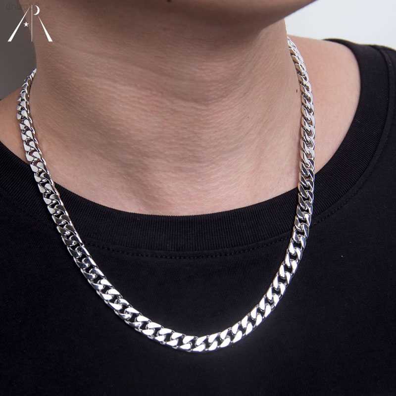 

Custom Hypoallergenic Hip Pop Solid Italian 8mm Chunky Cuban Link Chain Sterling Silver 925 Jewellery Necklace
