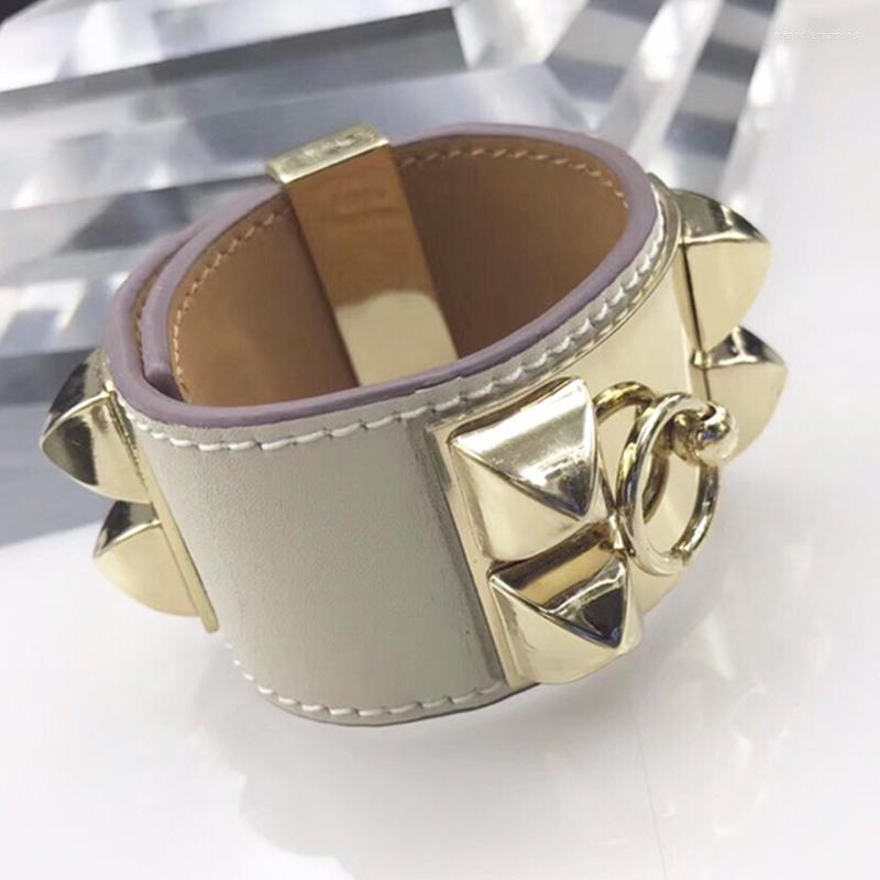 

Charm Bracelets Brand Jewelry For Men & Women Hip Hop Rock Liudin Large With Really Smooth Leather Colored Casual