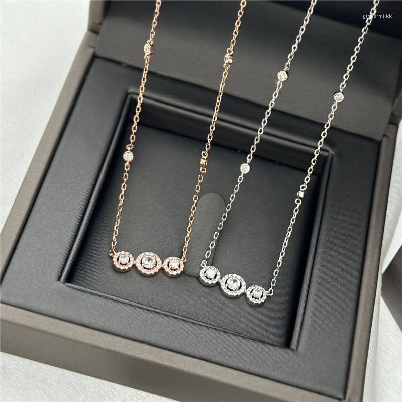 

Chains S925 Sterling Silver Women's Classic Luxury Jewelry Pendant Necklace Diamond 1:1 Fashion Gift