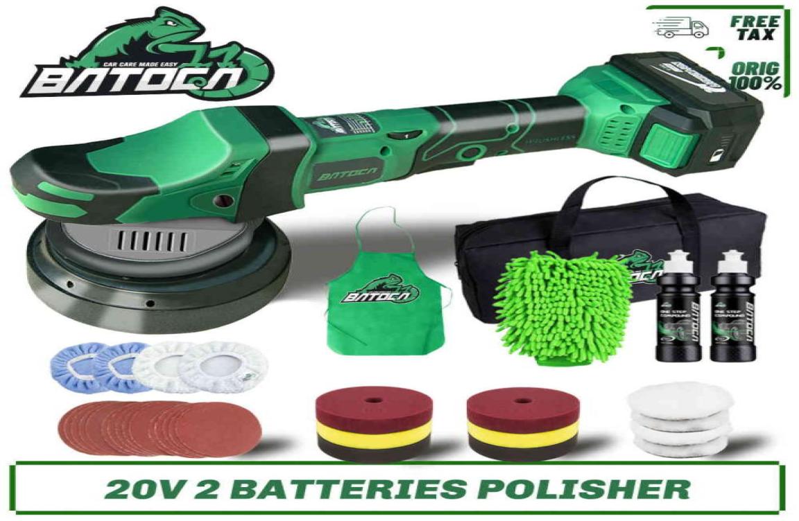 

BATOCA 20V Wireless Polisher Dual Action Cordless Car Polishing DA Random Orbital 2 Batteries Machine4680030