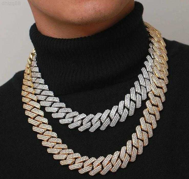 

Hip Hop Pass Diamond Test Cuban Necklace 14k Gold Thick S925 20mm Moissanite Diamond Cuban Chain Necklace