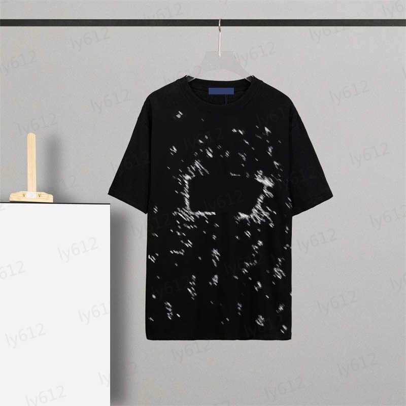 

Black Designer Mens T Shirts Spring Summer Luxury Trend Brand Letter Pattern Logo Embroidered Printed Double Yarn Pure Cotton T-shirt Male Clothes Tops, 20