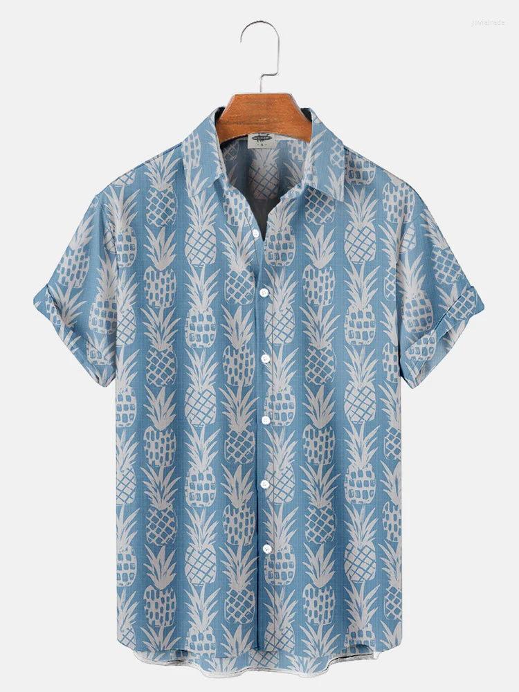 

Men' Casual Shirts European And American Fashion Short Sleeved Shirt Men' Summer Trend 3D Plant Flower Printing Large Size