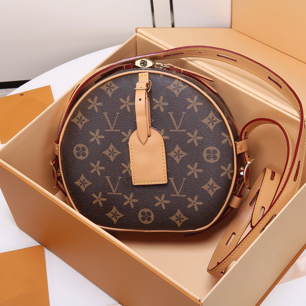 

designer PETITE BOITE CHAPEAU BOITE shoulder bags Womens M45647 Genuine leather Luxury Handbag purse crossbody bag hobo mens Classic round sling clutch tote Bags, Mon0gram