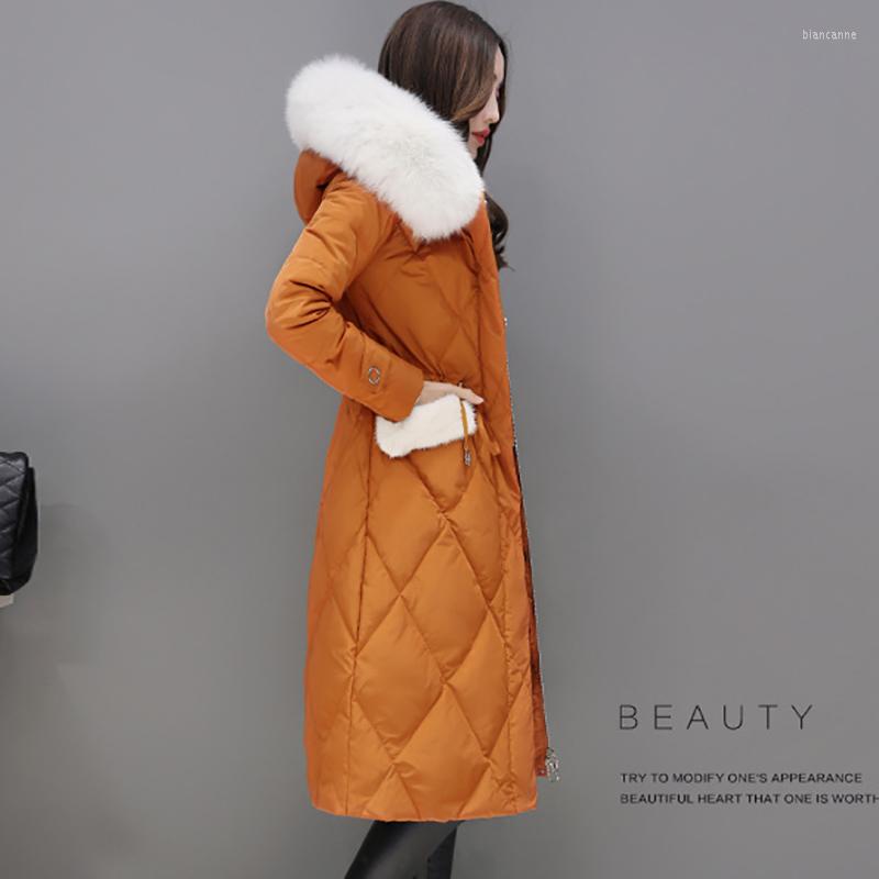 

Women's Trench Coats Winter Women Outerwear Slim Sustans Long Hooded Parka, Black