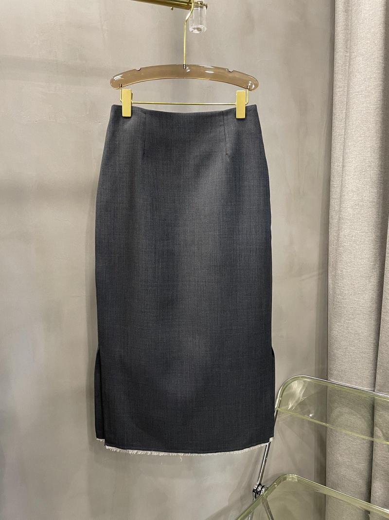 

Skirts Wool Clean Skirt High-end Fabric, Dark grey
