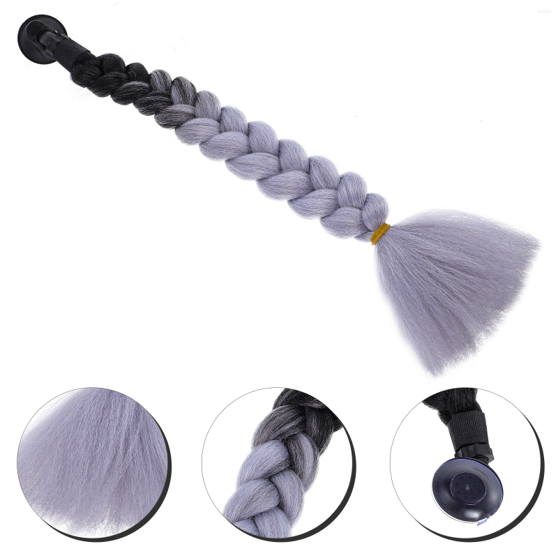 

Motorcycle Helmets Decoration Braid Ponytail Decor, As shown