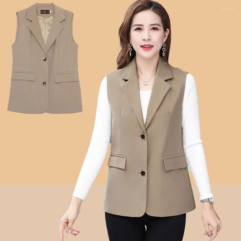 

Women's Vests 2023 Spring Summer Women's Jacket Vest Female Korean Version Middle-aged Loose Short Ladies Casual Waistcoat E443, Black