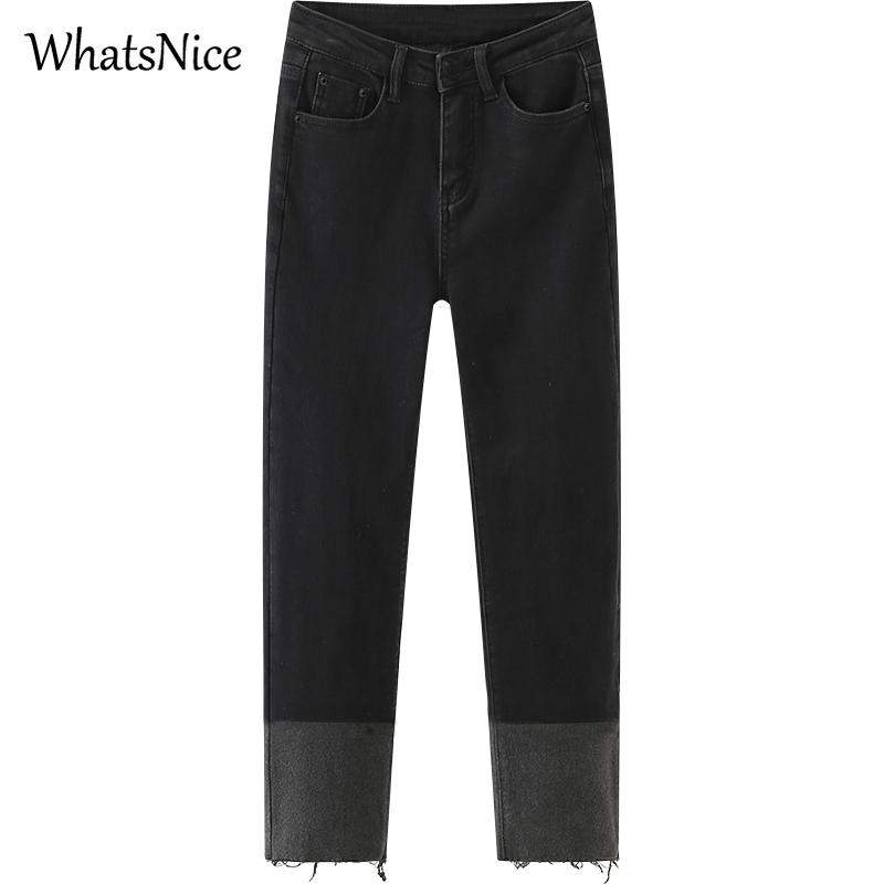 

Women' Jeans Wholesale 2023 Fashion Stretchy High Waisted Woman Pants Casual Denim Women Patchwork Female Plus Size, Black