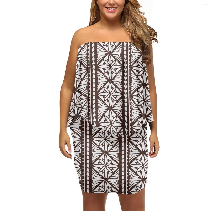 

Casual Dresses Polynesian Tribal Ladies Sexy Evening Dress Women' Elegant Summer Skirts Comfortable And Breathable Ruffled, Ysfa2702x11-2