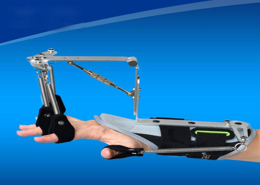 

Professional Apoplexy Hemiplegia Hands Fingers Rehabilitation Train Device Fingers Stiff Assist Therapy Brace Support9008099, Black