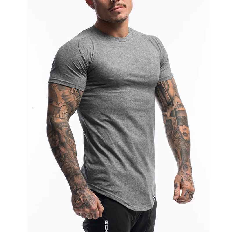 

Men's T-Shirts Men Short Sleeve Cotton t-shirt Summer Casual Fashion Gym Fitness Bodybuilding T shirt Male Slim Tees Tops Clothing 230509, White blank