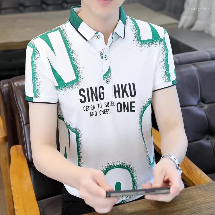 

Men's Polos Men's POLO Shirt 2023 Summer Trend Brand Short-sleeved Youth Sports Casual Thin Breathable T-shirt, 25