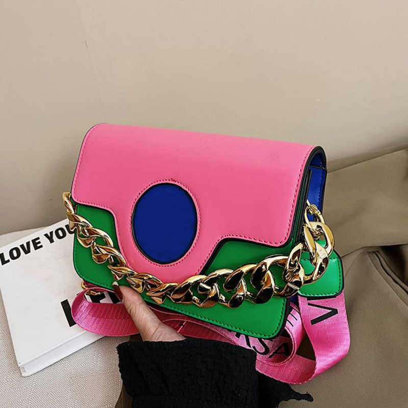 

Luxury medusa shoulder bag designer bags women fashion candy color handbag chain crossbody purse square small clutch, No.5-21cm