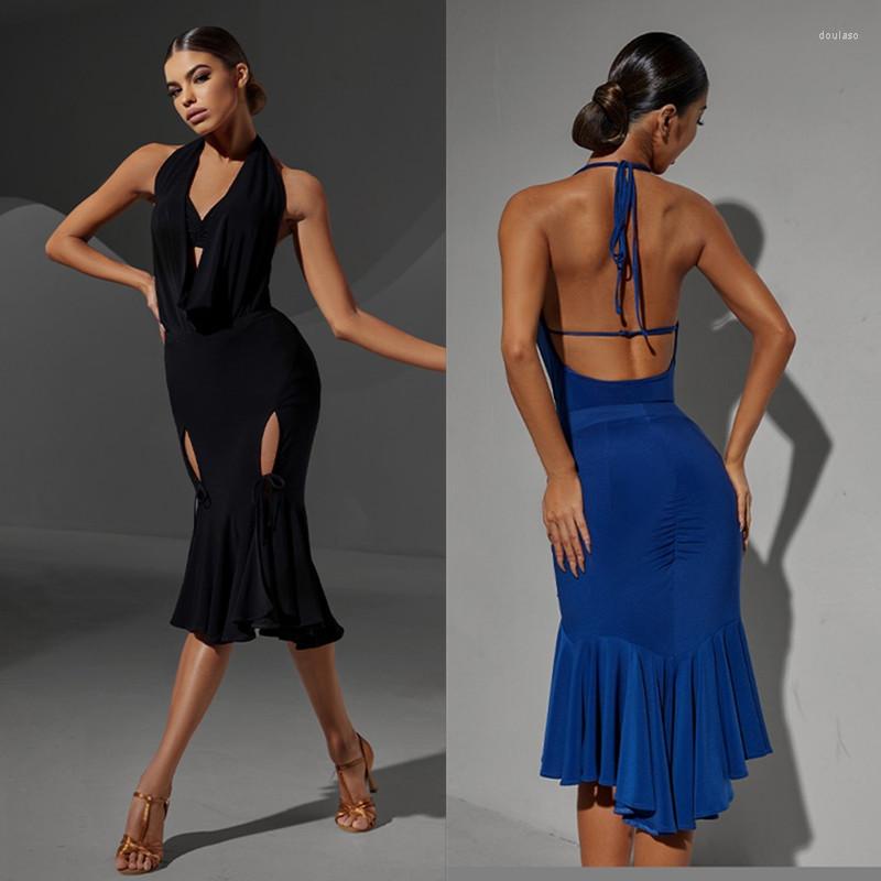 

Stage Wear Latin Leotard Salsa Dress Samba Tango Blouse Top Bodysuit Orange Black Blue 2302