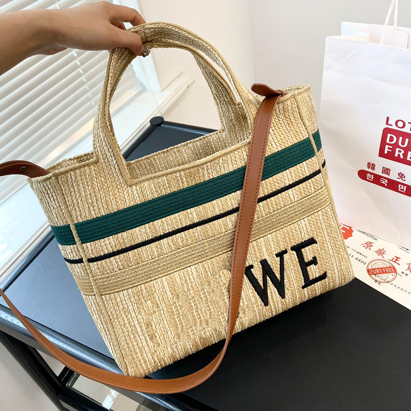 

Straw Bag Women Tote Bags Summer Vacation Beach Bag Designer Luxury Handbags Crossbody Shoulder Bags Purse Large Capacity Crochet Knitting Totes Adjustable Strap