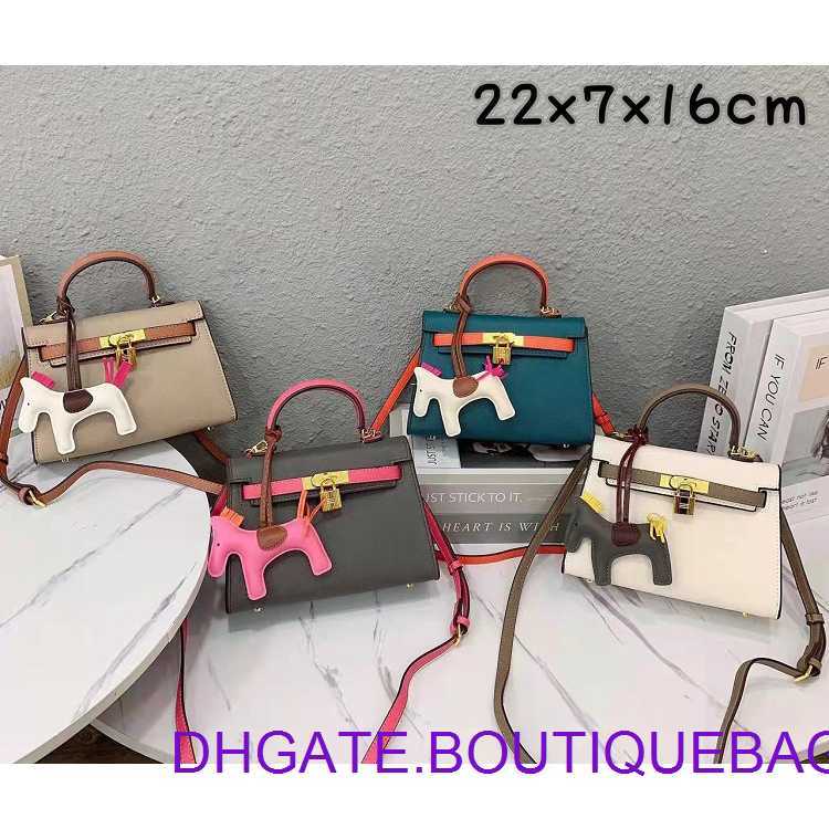 

Designer Hremm Kelys's Evening Bags for outlet Color blocked bag 22cm palm pattern PU hand One shoulder messenger Live broadcast of female Have real Logo, White