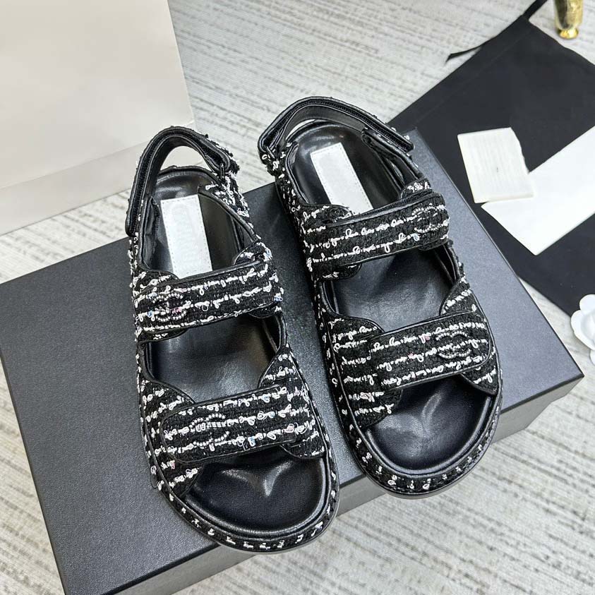 

Women Sandals Designer casual slippers new outer wear printed buckle flat sandals indoor and outdoor shoes, #27