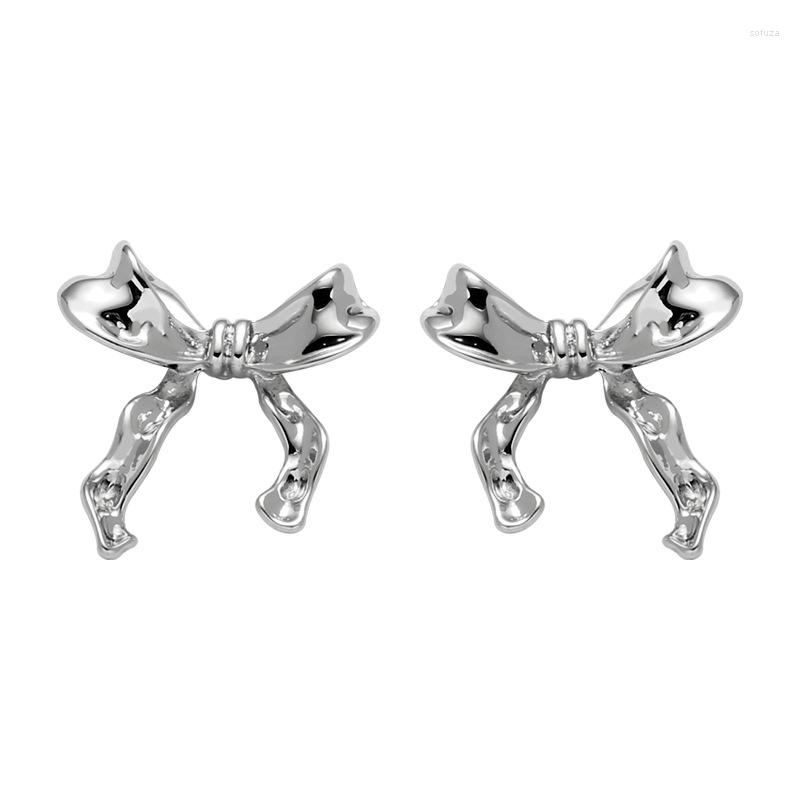 

Stud Earrings Ins Style Wild Bow Female