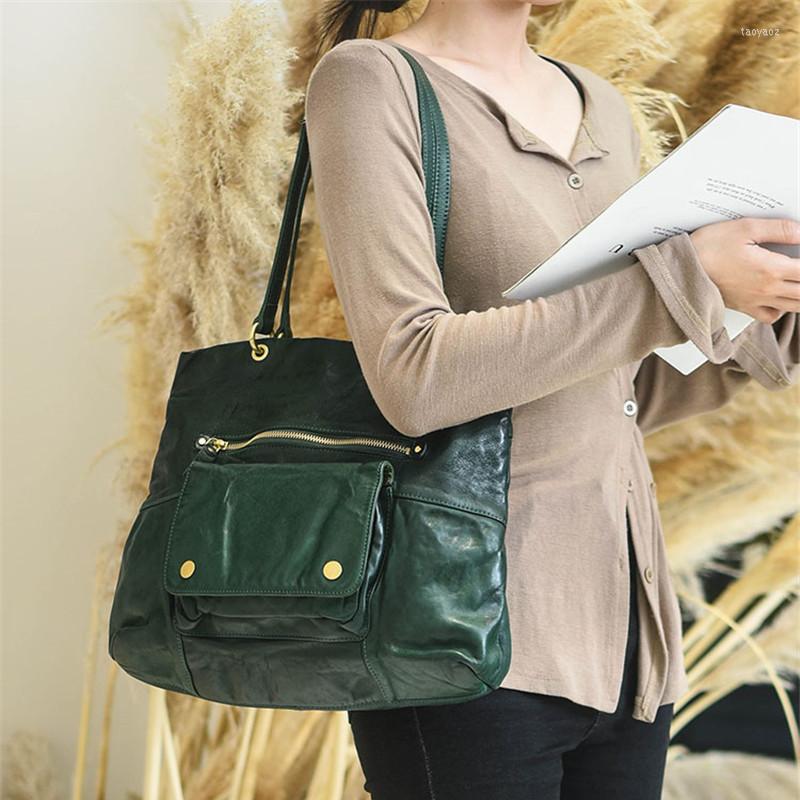 

Evening Bags Fashion Vintage Organizer Genuine Leather Women's Shopping Tote Bag Outdoor Daily Natural Real Cowhide Handbag Work, Black