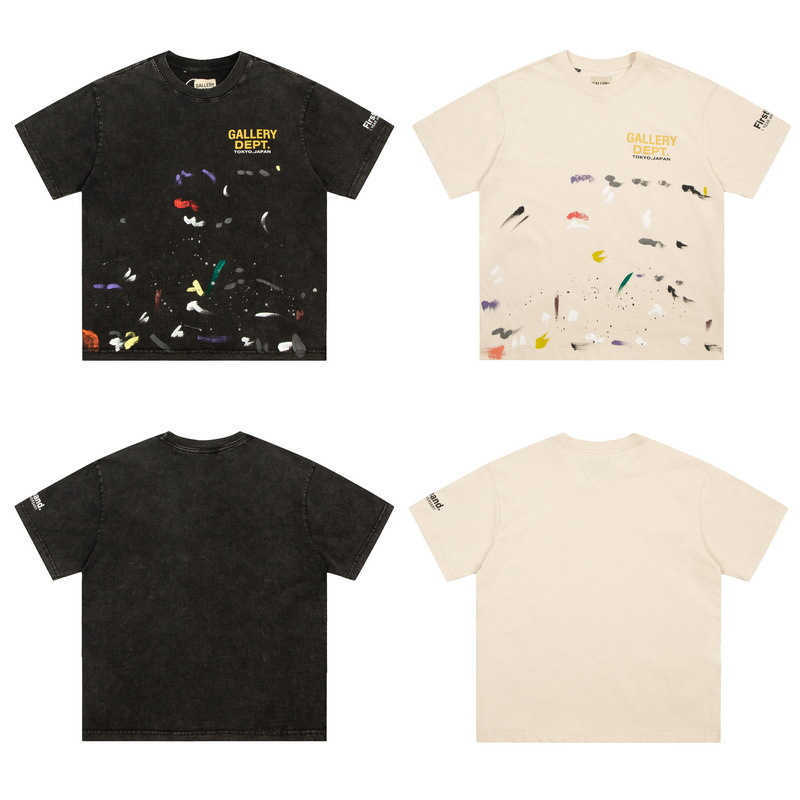 

Gary Tokyo Japan splash print T-shirt summer loose casual couple short sleeve