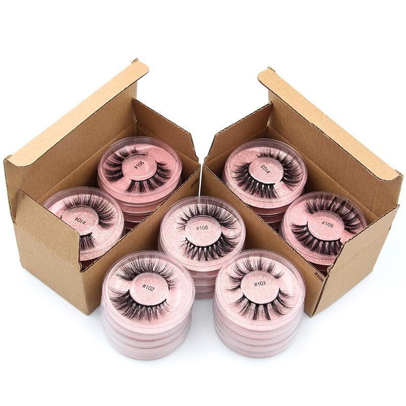 

False Eyelashes Wholesale Mink Set 4/20/50/100 Pcs 3d Lashes Natural Fake Eye Lash Makeup In BulkFalse
