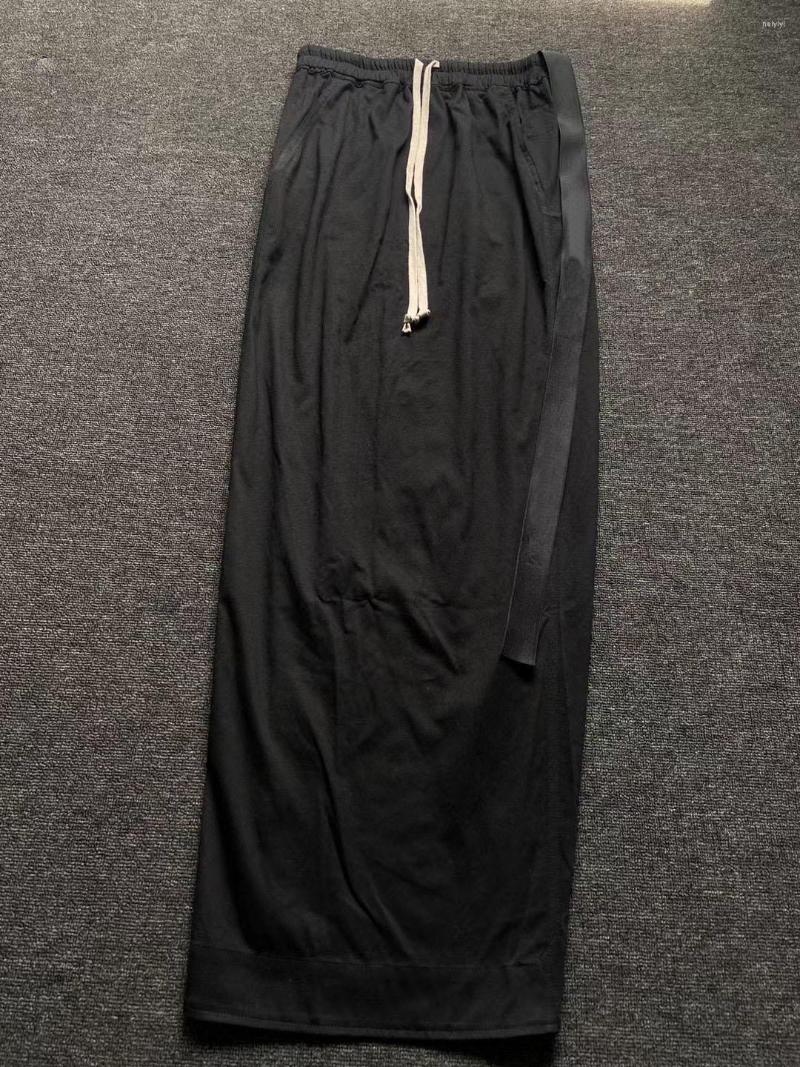 

Skirts Drawstring Skirt Pure Cotton Fabric Breathable Comfortable, Black