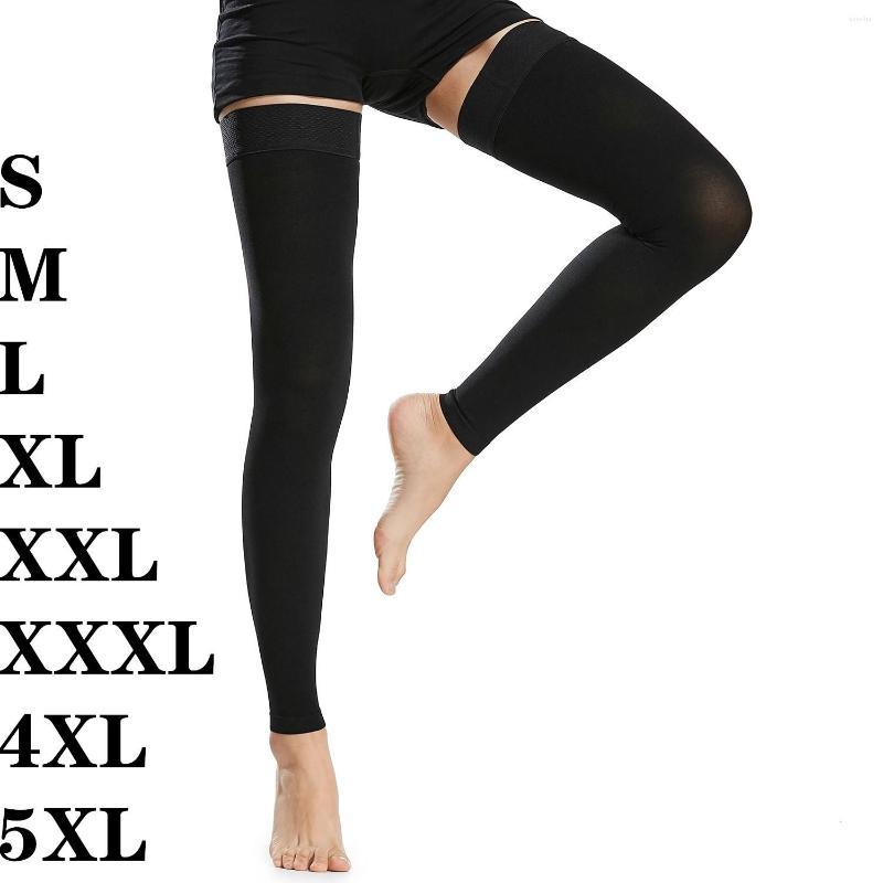 

Sports Socks Thigh High Compression Men Women 20-30mmhg Stockings Sleeves Varicose Vein Swelling, Type a skin