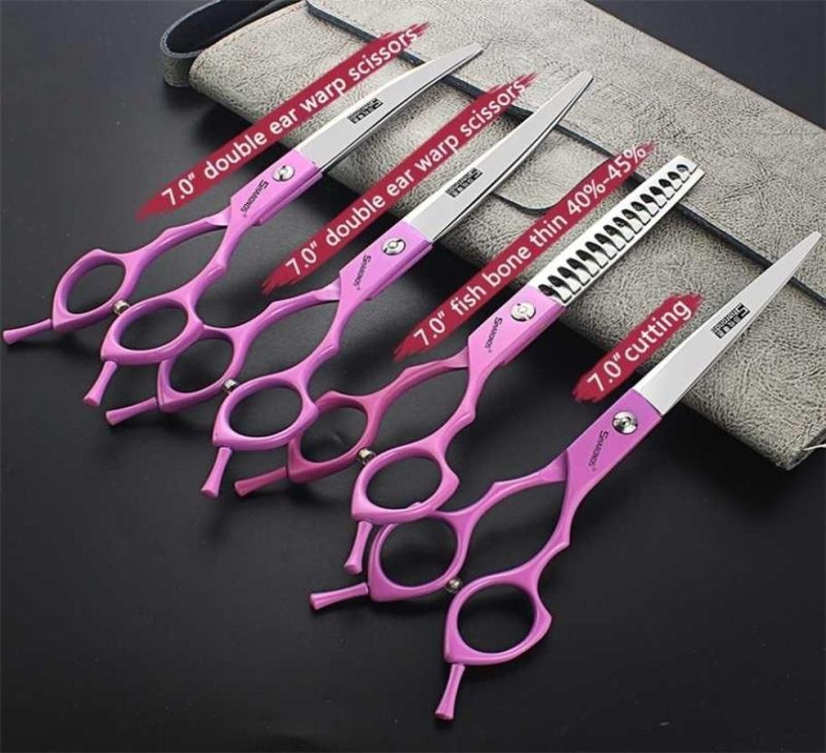 

Japan 440c 6570 inch professional hairdressing scissors color redchampagneblueblackpurplepink Custom 2201215798317