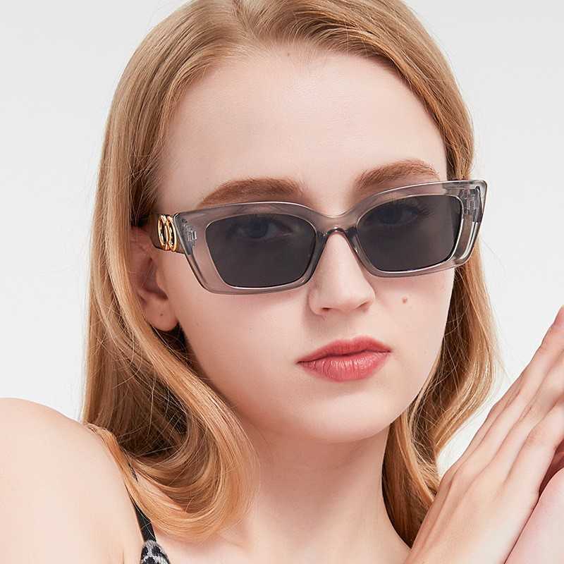 

New Wide Double Circle Small Box Fashion Men's and Women's Hollow Leg Same Style Sunglasses