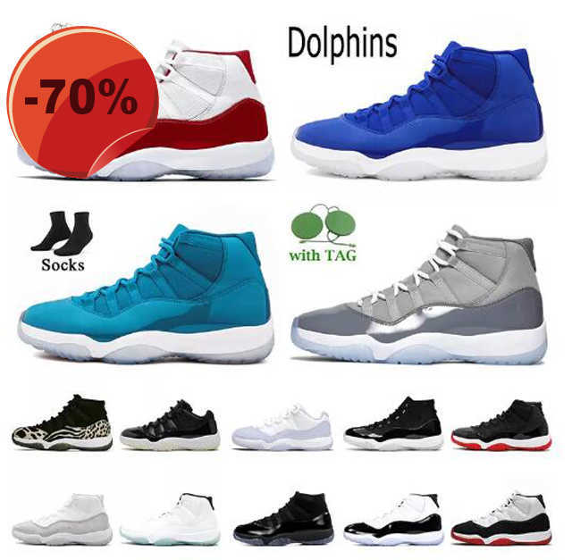 

Sandals With Box New Fashion Women Mens Jumpman 11 High OG Basketball Shoes With Socks Cherry 11s Blue Cool Grey White Bred 25th Anniversary Concord Trainer, C27 white bred 36-47