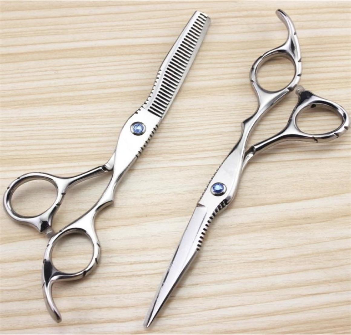 

Professional 440c 6 inch sapphire hair scissors set hair clipper cutting scissor barber thinning shears hairdressing scissors 22066384480