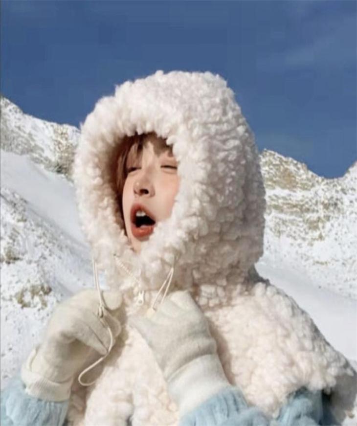 

Mittens Artificial lamb hair Cashmere Hooded Neck Collar Cap Head Drawstring Thick Beanie Winter Warm Solid Color Adjustable Elast6793104