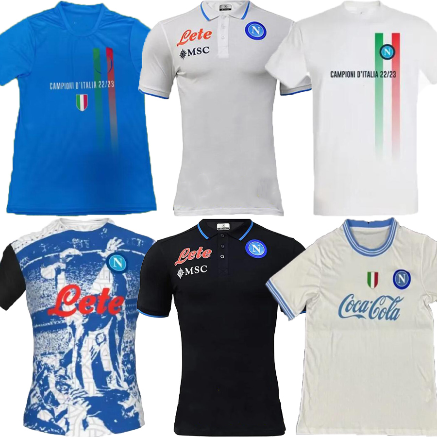 

23/24 SSC Napoli Soccer Jerseys MARADONA Champion Valentines Maglia Naples KVARATSKHELIA ZIELINSKIMIN JAE Mens OSIMHEN LOZAN Polo Football Shirts, Yellow