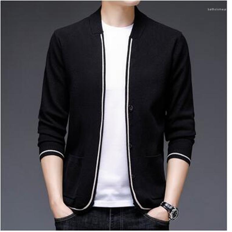 

Men's Sweaters Top Quality Autum Winter Brand Fashion Slim Fit Knit Cardigan Men Japanese Sweater Casual Coats Jacket Mens Clothes 2023, Black