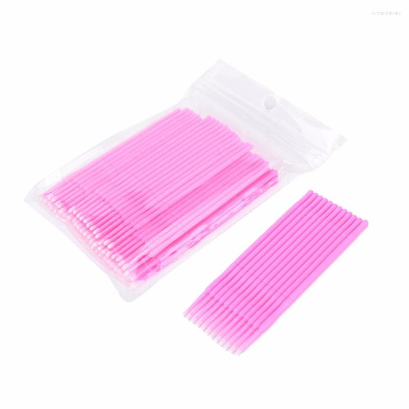 

Makeup Brushes 100pcs/lot Durable Micro Disposable Eyelash Extension Individual Applicators Mascara Brush For Women Glue Cleaning Stick