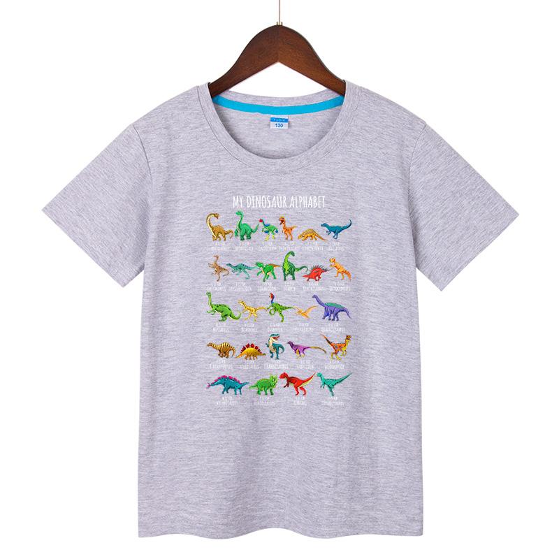 

Men's T Shirts Types Of Dinosaurs Alphabet A-Z ABC Dino Identification Children T-Shirt Casual Boy Girl Tops Short Sleeve BabyMen's, Style-19