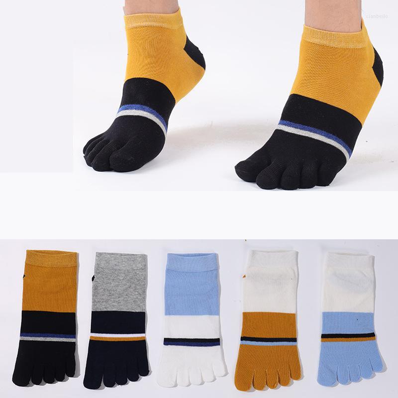

Men's Socks Five-finger Men Cotton Sports Breathable Running Short Ankle Toe Set