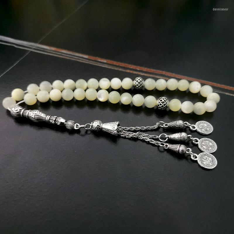 

Strand Tasbih SEA Shell Beads Ramadan Eid Gift Muslim Bracelet 33 Prayer Old Fish Bone Islamic Accessories On Hand