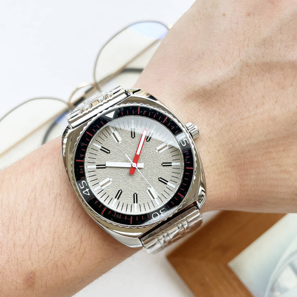

Watch Quartz Mens Watches 42mm Silver Wristband Waterproof All Stainless Steel Wristband Fashion Designer Wristwatch long1, Color10