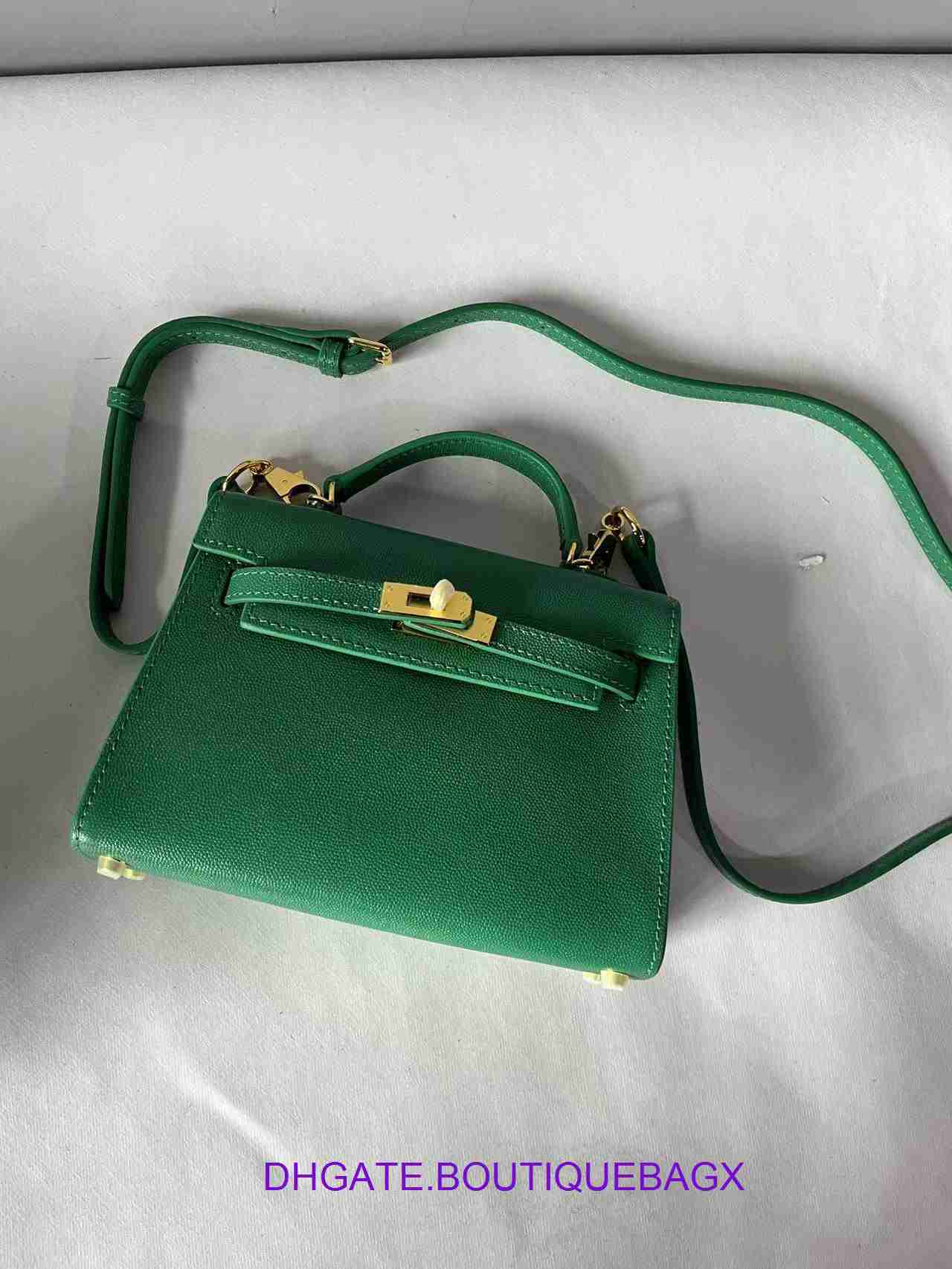 

Designer Hremm Kelys's Bags for sale Fashion same leather with snake pattern single shoulder cross body and ball fashionable women's small handbag Have Real Logo, Emerald green