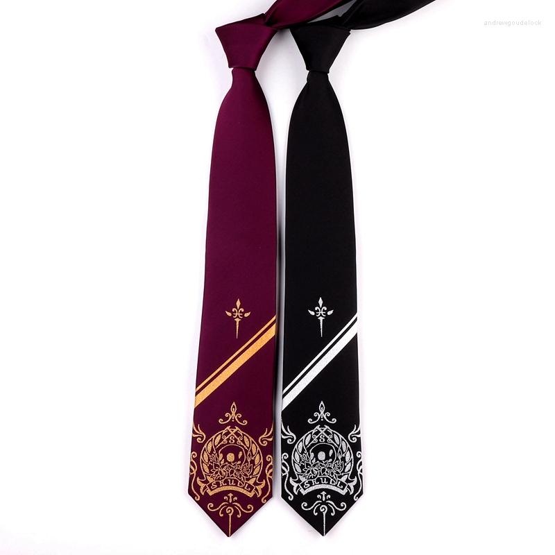 

Bow Ties Male Men's Personality Gift Necktie Original College Style JKDK Bronzing Silver Embroidery Black Purple 7cm