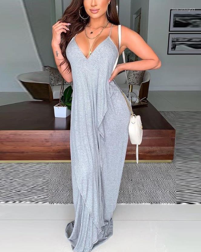 

Casual Dresses Sexy Patchwork For Women Backless Spaghetti Strap Maxi Vacation Fashion 2023 Summer Elegant Women' Dress