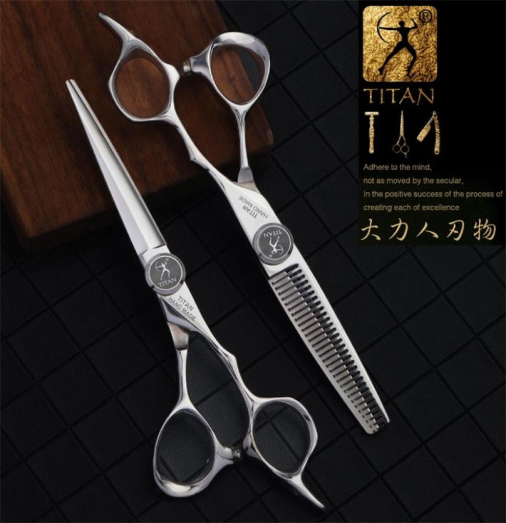 

TITAN professional hairdresser scissors barber scissors hairdressing hair cutting thinning set of 55 60inch japan440c steel 22063476585