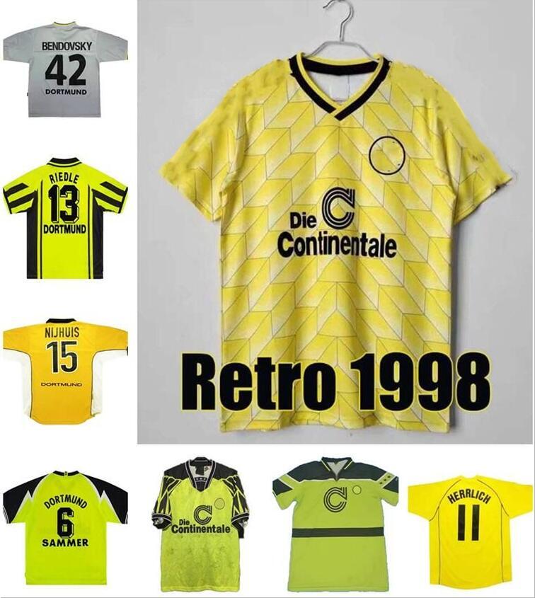 

BOBIC 1995 96 97 98 99 2000 01 02 dortmund Retro Soccer Jerseys Lewandowski REUS METZELDER DEDE MOLLER AMOROSO ROSICKY Classic Vintage adult Football shirt uniforms, Duote 1996-97 green