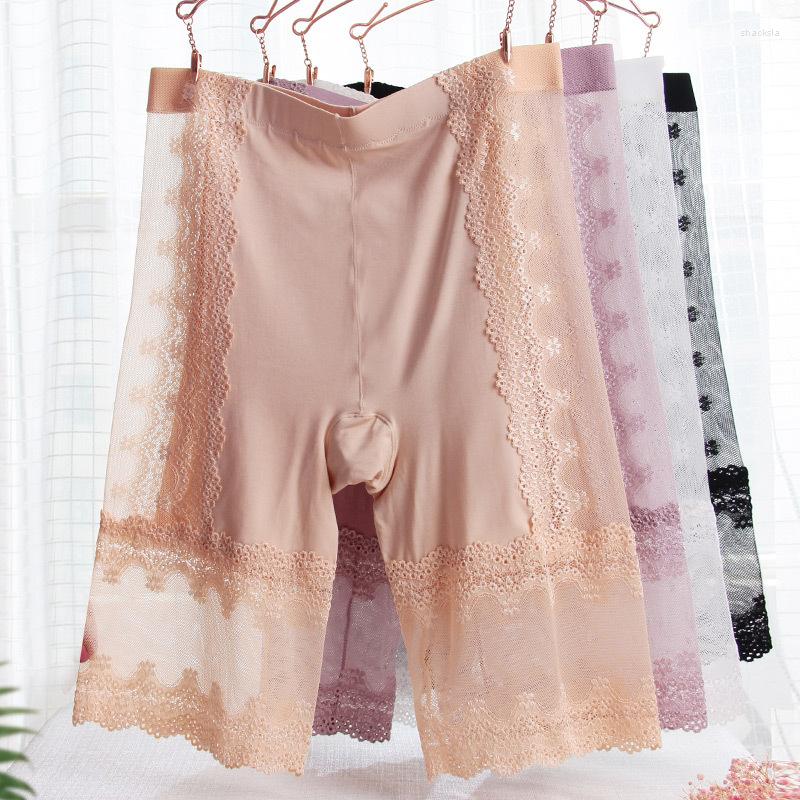 

Women's Panties Women's Shorts Under The Skirt Seamless Large Size Lace Modal Prevent Exposure High Waist Safety Pants Plus Women, White