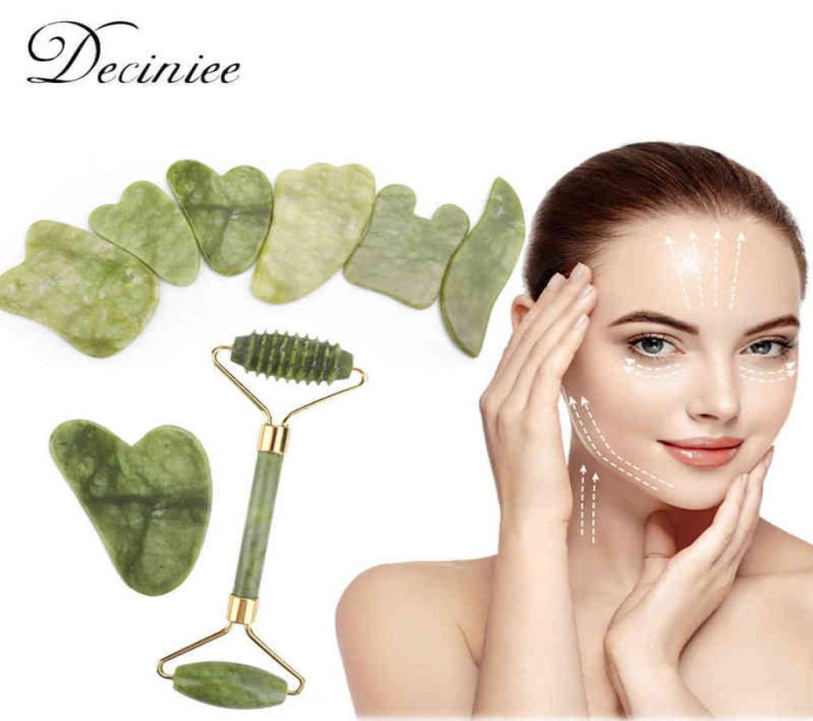 

Face Massager Natural Stone Xiuyu Jade Scraper Gua sha Set Roller Facial Massage Tools Lift Anti Wrnkle2204295425556