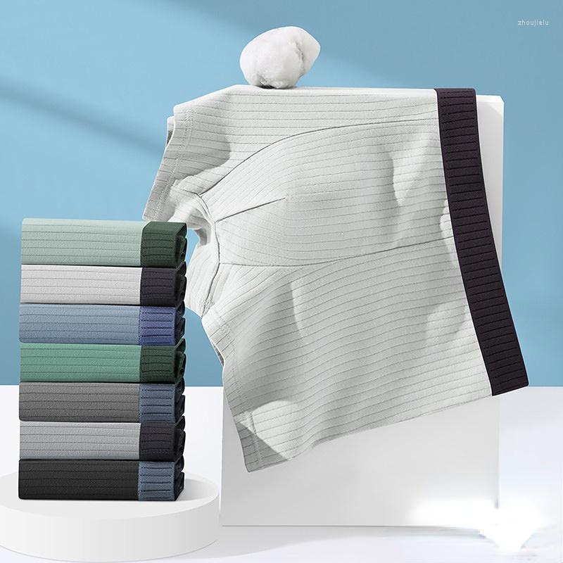 

Underpants 1 Pcs/Lot Men's Cotton Character Stripe Boxer Sexy Lingerie Mens Underwear Shorts Panties Plus Size L-4XL, Black